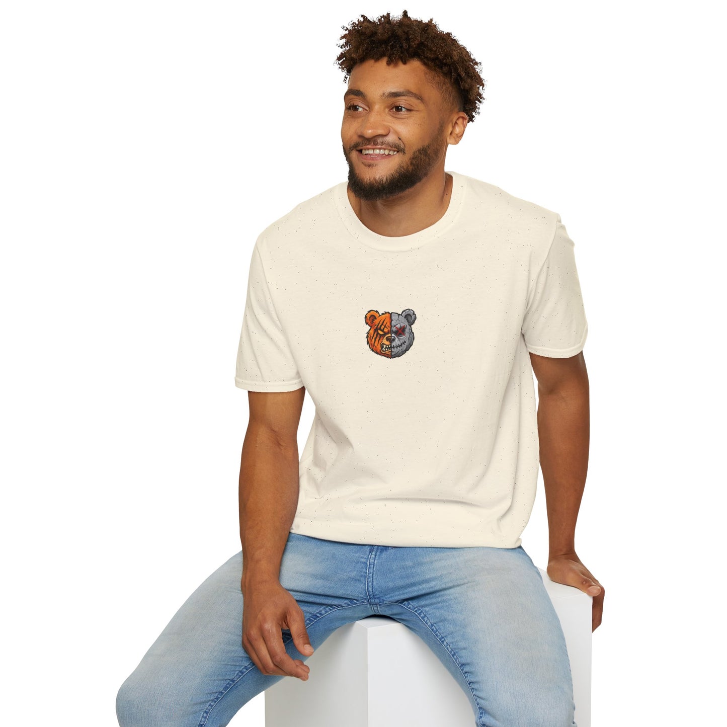 Dual Soul Bear Oversized Graphic Tee | Front & Back Print | Premium Streetwear