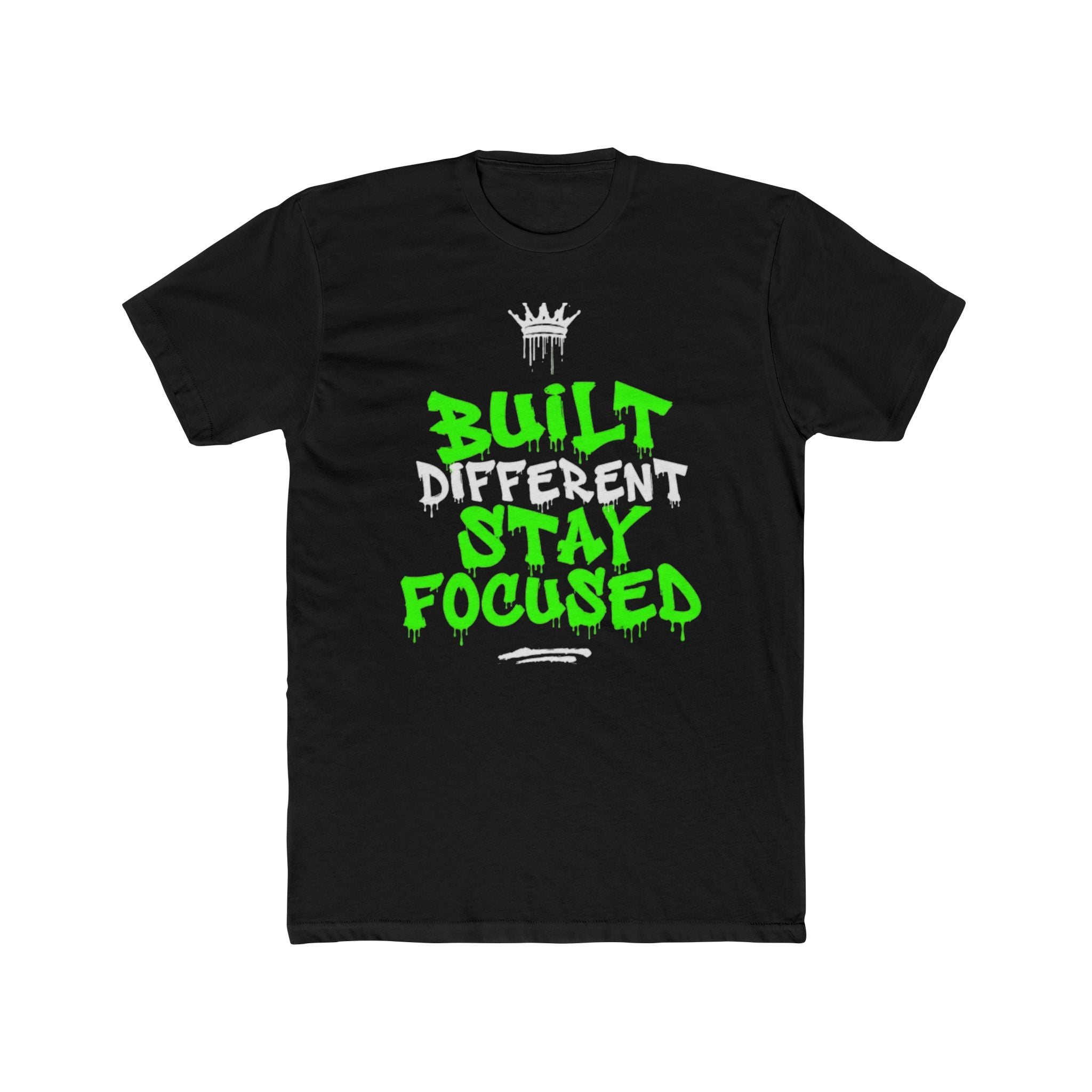 Built Different Stay Focused Graphic Tee | Streetwear T-Shirt | Oversized Urban Tee