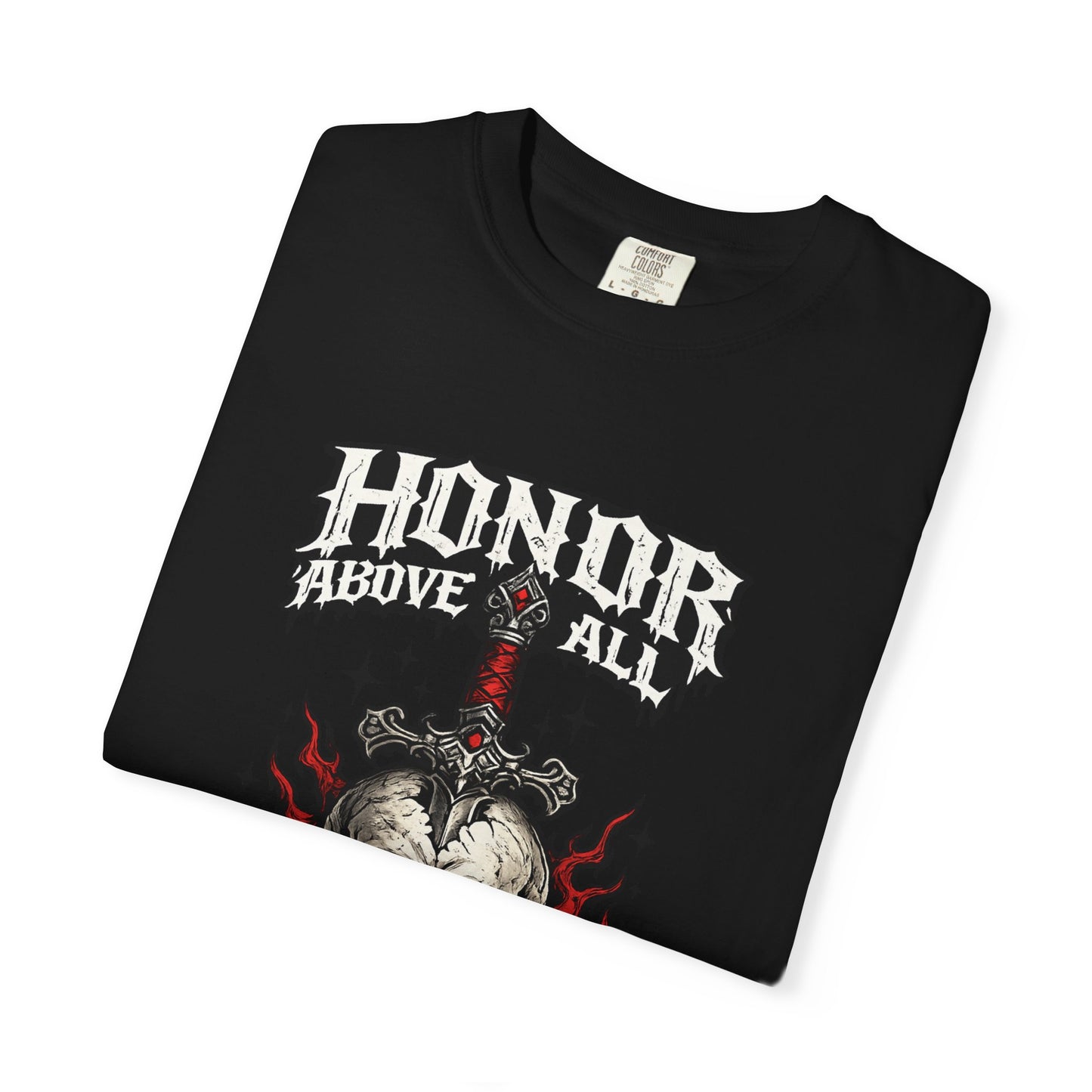 Honor Above All Skull Graphic Tee | Dark Streetwear T-Shirt | Oversized Urban Tee