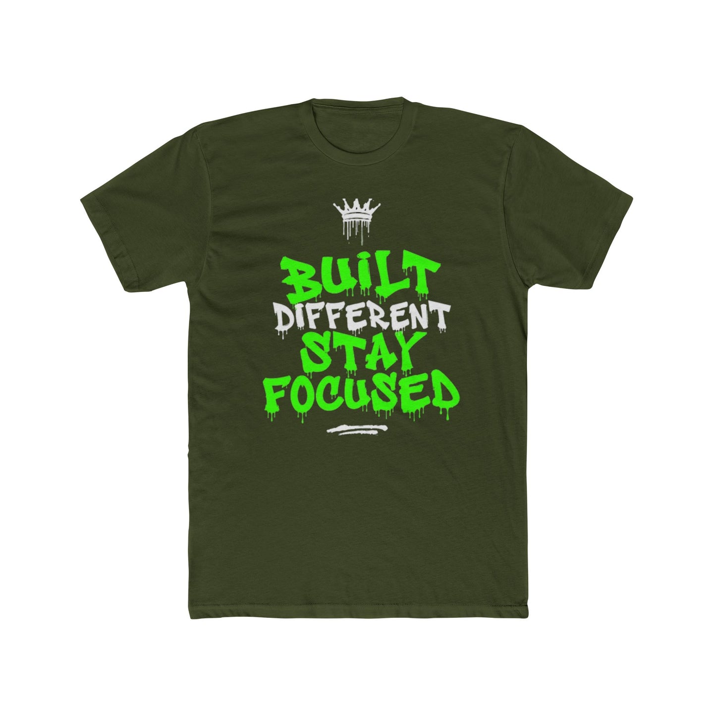 Built Different Stay Focused Graphic Tee | Streetwear T-Shirt | Oversized Urban Tee