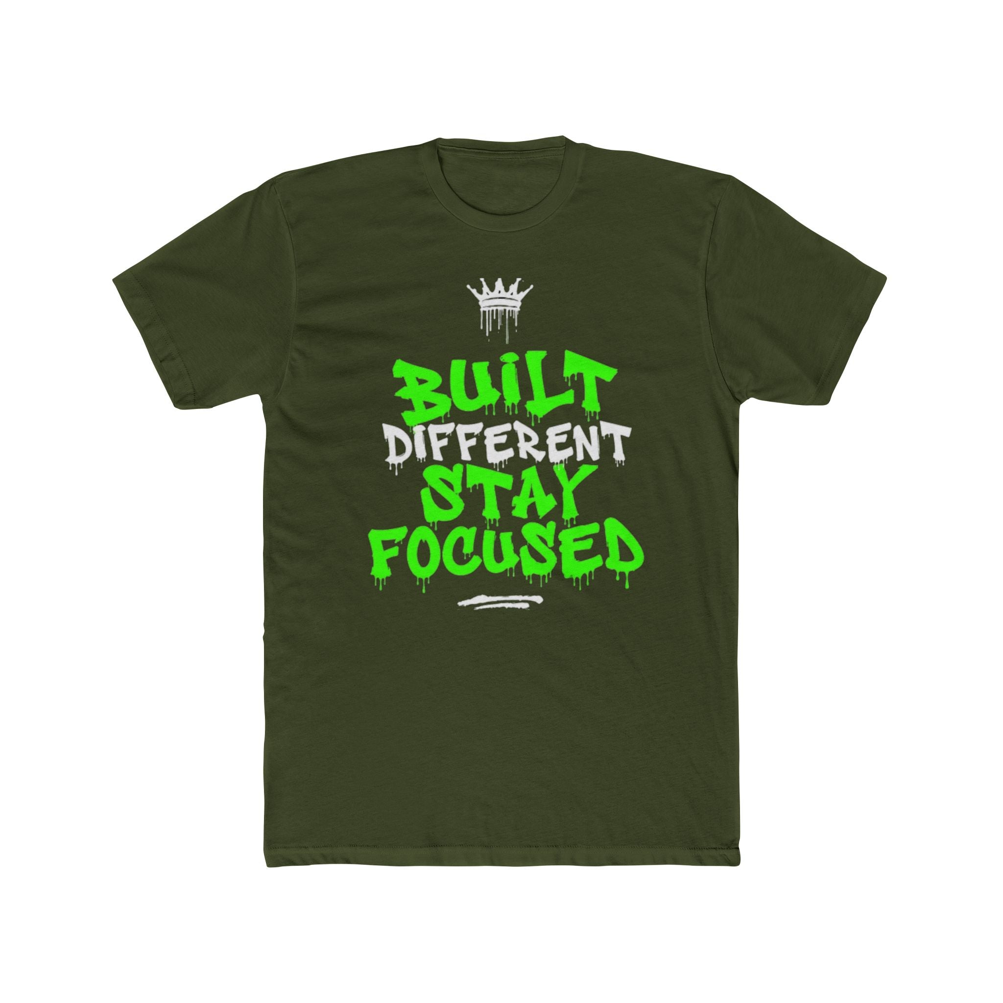 Built Different Stay Focused Graphic Tee | Streetwear T-Shirt | Oversized Urban Tee