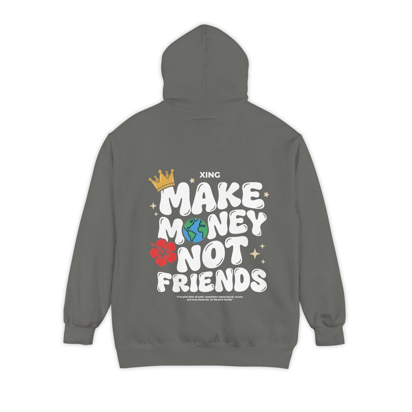 Make Money Not Friends Graphic Hoodie | Streetwear Hoodie | Oversized Urban Hoodie