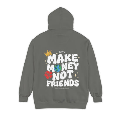 Make Money Not Friends Graphic Hoodie | Streetwear Hoodie | Oversized Urban Hoodie