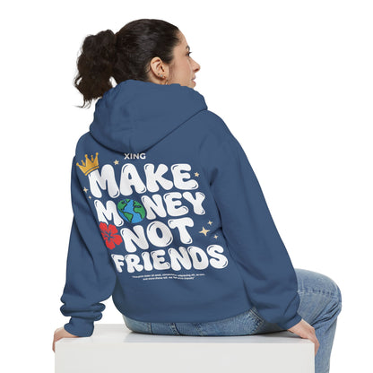 Make Money Not Friends Graphic Hoodie | Streetwear Hoodie | Oversized Urban Hoodie